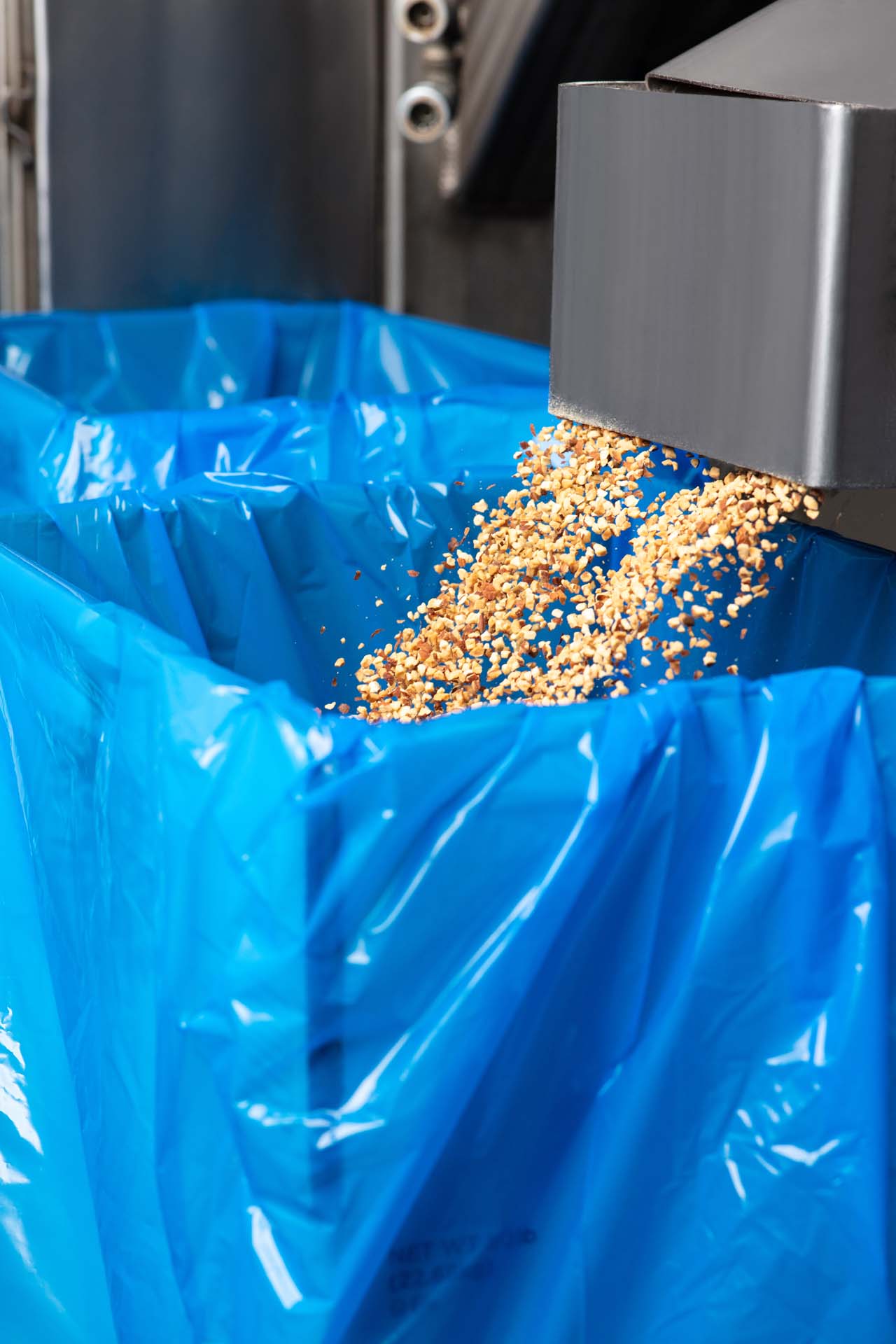 Organic Dry Roasted Natural Diced Almonds being Boxed