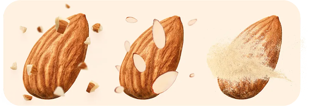 Diced and Sliced Almonds, Almond Flour